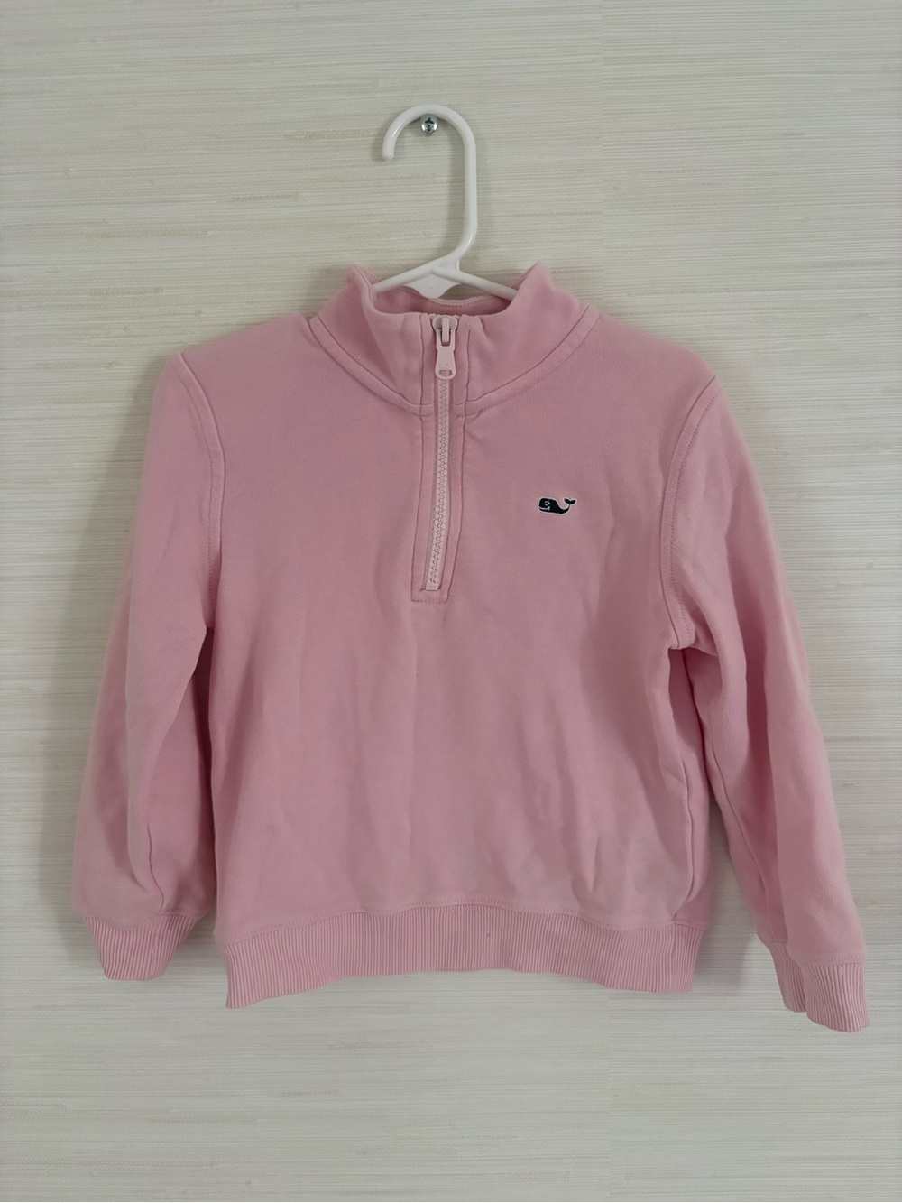 Vineyard Vines Light Pink Half-Zip Mock Neck Sweatshirt